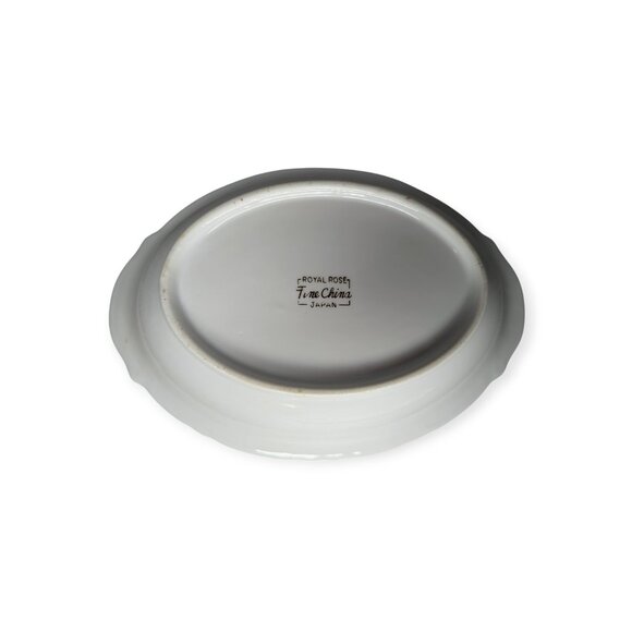 Vintage 1950s Royal Rose (Moss Rose) Fine China Japan Vegetable Serving Bowl - Picture 8 of 13